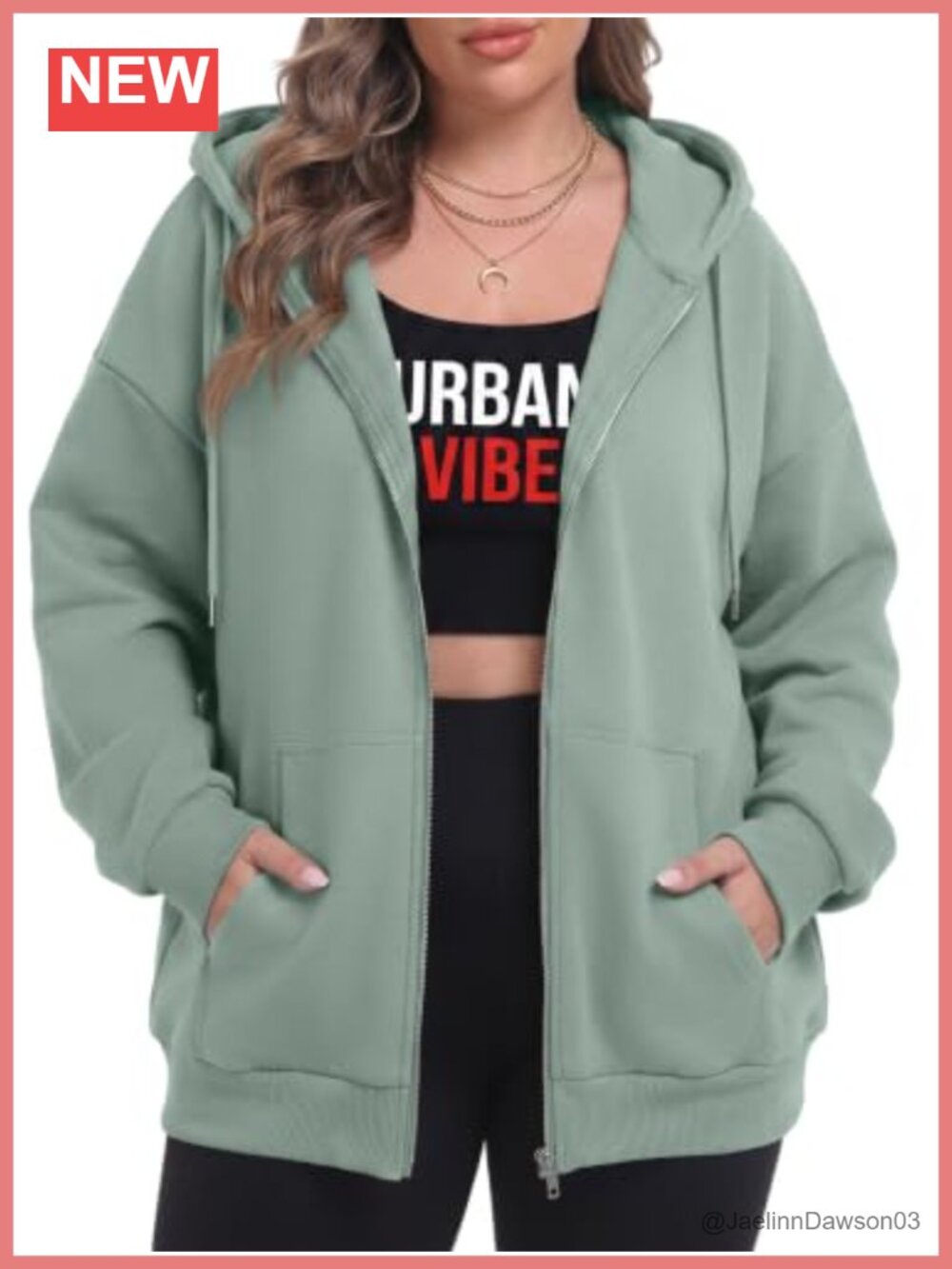 Plus Size Zip Up Hoodie Oversized Fleece Lined Drop Shoulder Sweatshirt